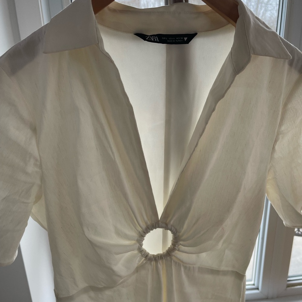 SHORT DRESS WITH METAL RING DETAIL - Picture 6 of 11